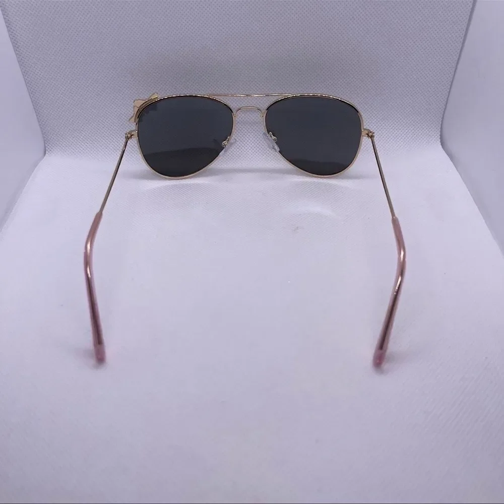 The Children's Place Girl's Pink Metal Butterfly Aviator Sunglasses